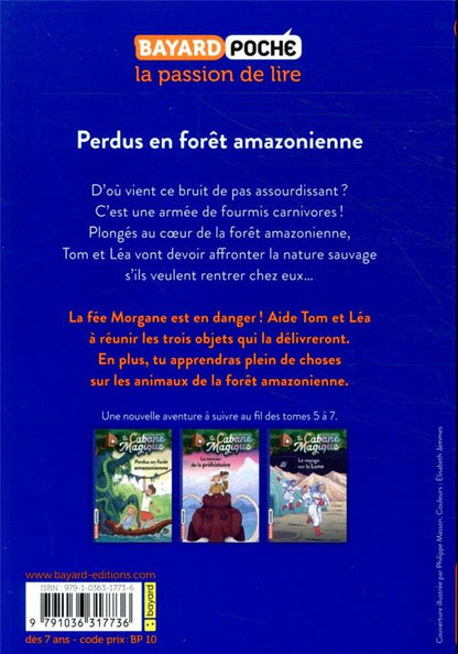 Back cover of La cabane magique Tome 5 : perdus en forêt amazonienne