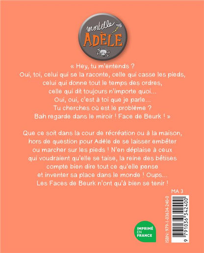 Back cover of Mortelle Adèle Tome 19 : face de beurk !