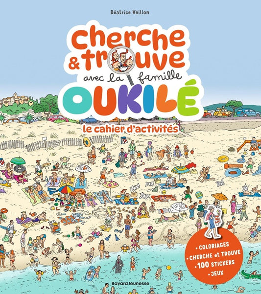 Front cover of La famille Oukilé : Cherche et trouve : Le cahier d'activités