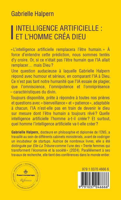 Back cover of Intelligence artificielle : et l'homme créa Dieu