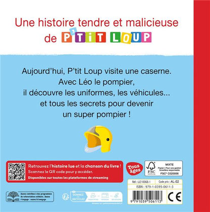 Back cover of P'tit Loup veut devenir pompier