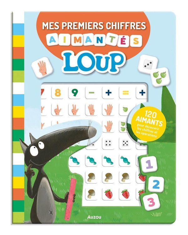 Front cover of Mes premiers chiffres aimantés Loup