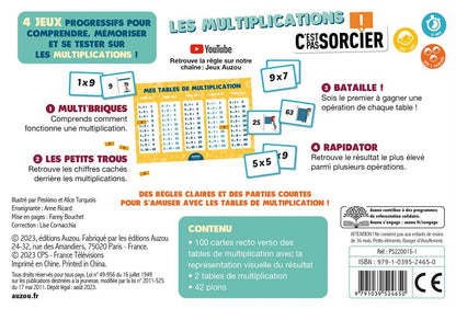 Back cover of Les multiplications : c'est pas sorcier !