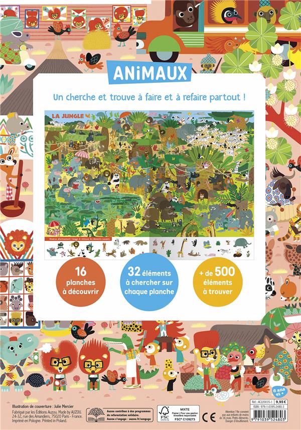 Back cover of Cherche et trouve : Animaux