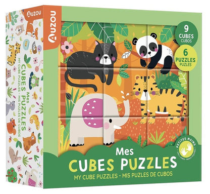 Front cover of Mes cubes puzzle : animaux mignons