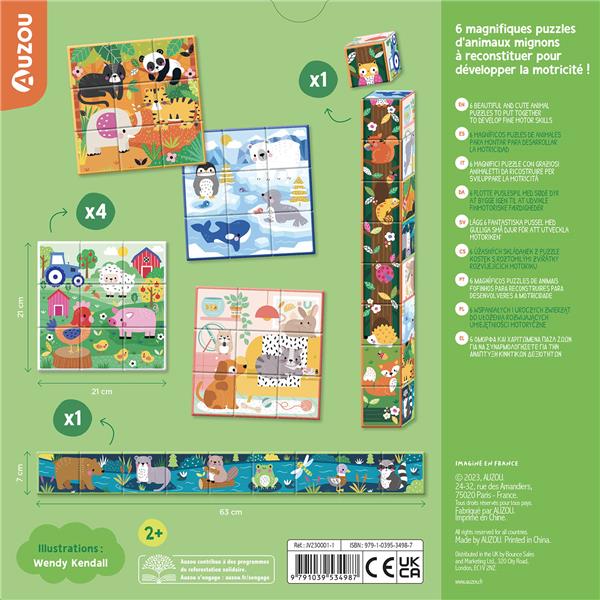 Back cover of Mes cubes puzzle : animaux mignons
