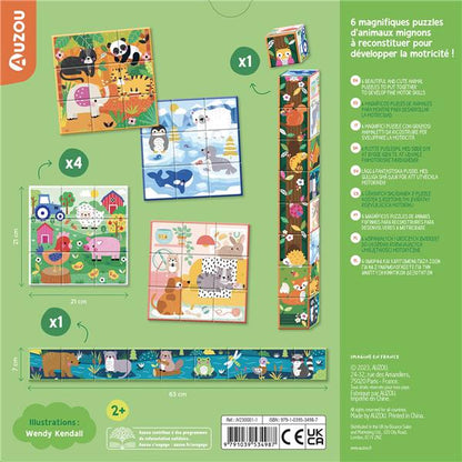 Back cover of Mes cubes puzzle : animaux mignons