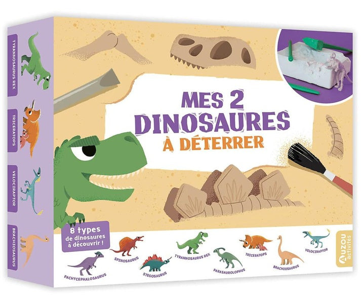 Front cover of Mes 2 dinosaures à déterrer