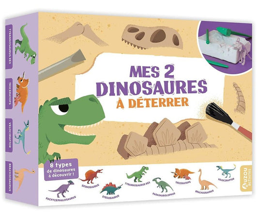 Front cover of Mes 2 dinosaures à déterrer