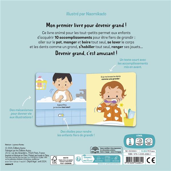 Back cover of Je deviens grand