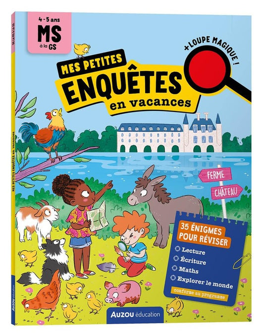 Front cover of Cahier de vacances : Mes petites enquêtes en vacances (édition 2025)