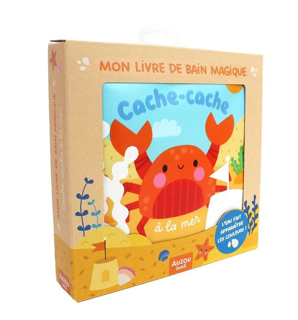 Front cover of Cache-cache à la mer : Mon livre de bain magique