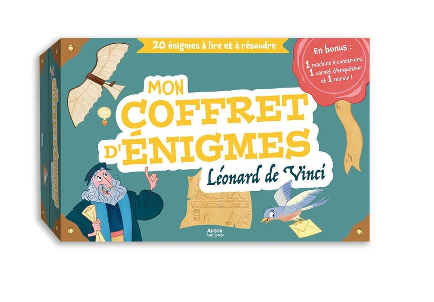 Front cover of Mon coffret d'énigmes Léonard de Vinci
