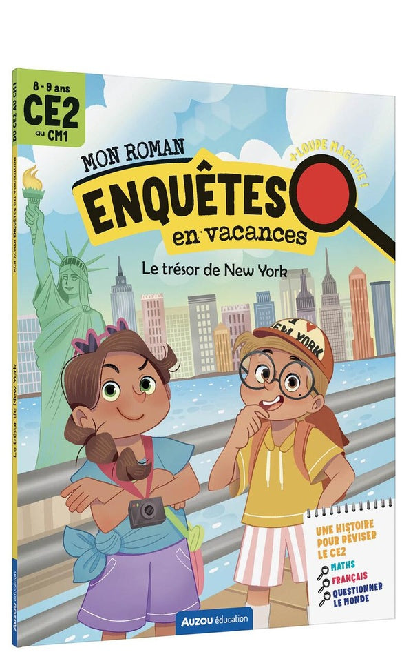 Front cover of Mon roman enquêtes en vacances CE2 : Le trésor de New York
