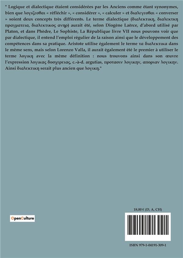 Back cover of L'Art d'avoir toujours raison                     (IMPRESSION A LA DEMANDE)