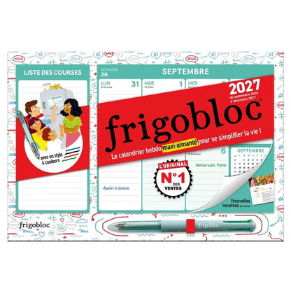 Front cover of Mini frigobloc : Hebdomadaire : 4 couleurs (édition 2027)                     (De septembre 2026 à décembre 2027)