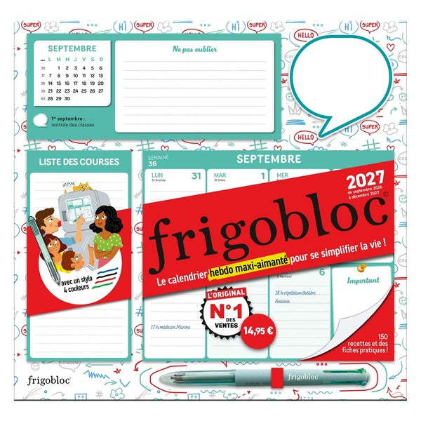 Front cover of Frigobloc : Hebdomadaire : 4 couleurs (édition 2027)                     (De septembre 2026 à décembre 2027)