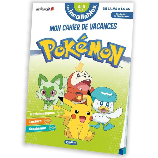 Front cover of Les incollables : Mon cahier de vacances Pokémon ; De la MS à la GS (édition 2026)