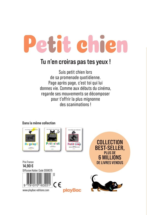 Back cover of Petit Chien : Mon premier livre cinémagique