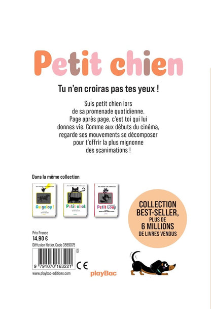 Back cover of Petit Chien : Mon premier livre cinémagique