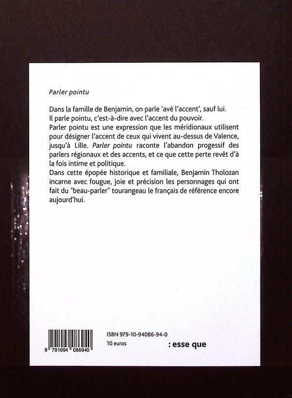 Back cover of Parler pointu