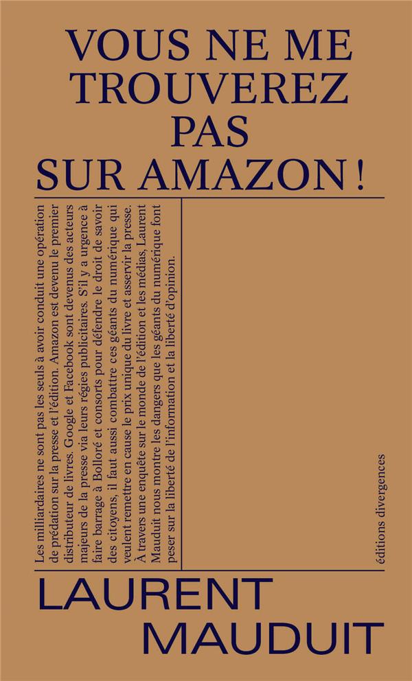 Front cover of Vous ne me trouverez pas sur Amazon !