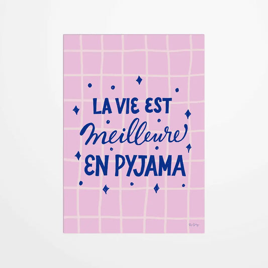 Carte postale - Rio Soley - La vie est meilleure en pyjama