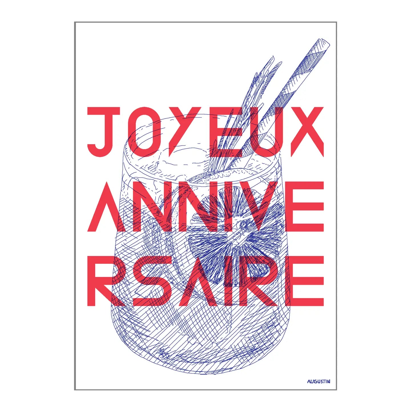 Joyeux anniversaire - carte postale  