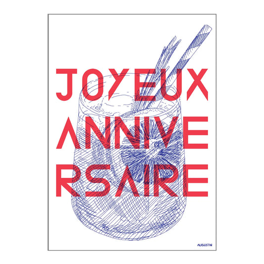 Joyeux anniversaire - carte postale  