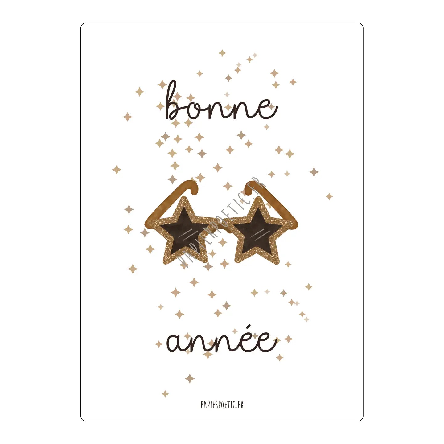 Carte "Bonne année étoiles"