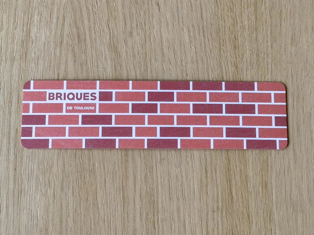 Marque-page bois - Brique
