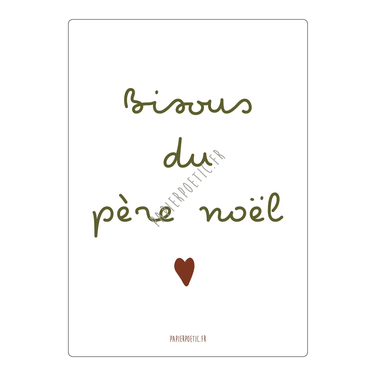 Carte "Bisous du père Noël"
