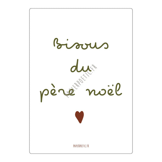 Carte "Bisous du père Noël"