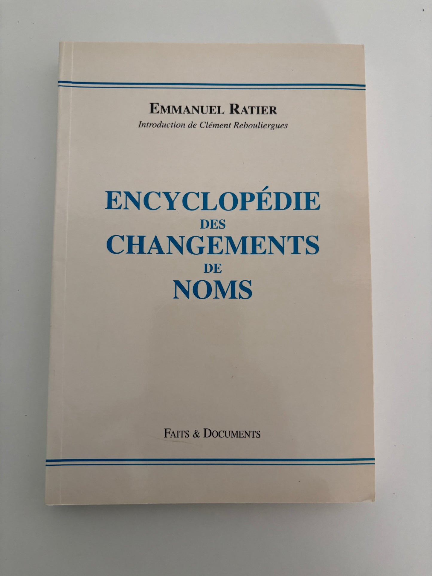 Encyclopédie des changements de noms