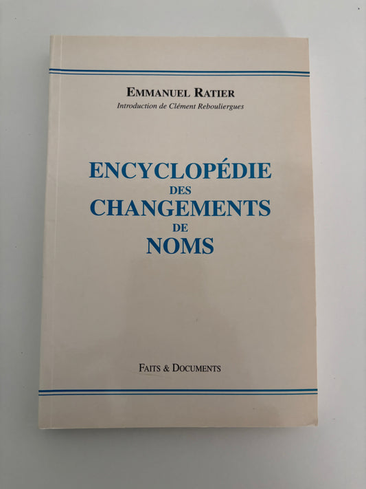 Encyclopédie des changements de noms